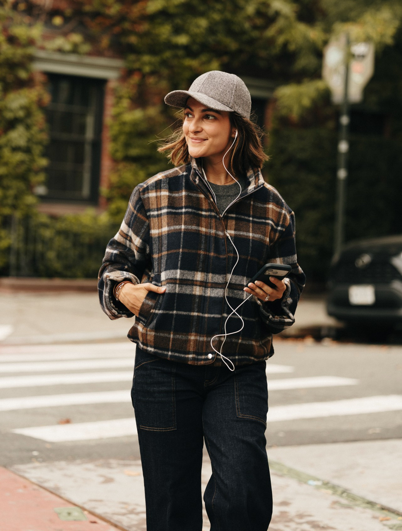 A plaid jacket, dark-wash jeans, and comfortable sneakers make the perfect laid-back fall combination. I love the patch-pocket detail on this pair and how easily they work for walks, errands, and casual weekends.  

 #LTKSeasonal