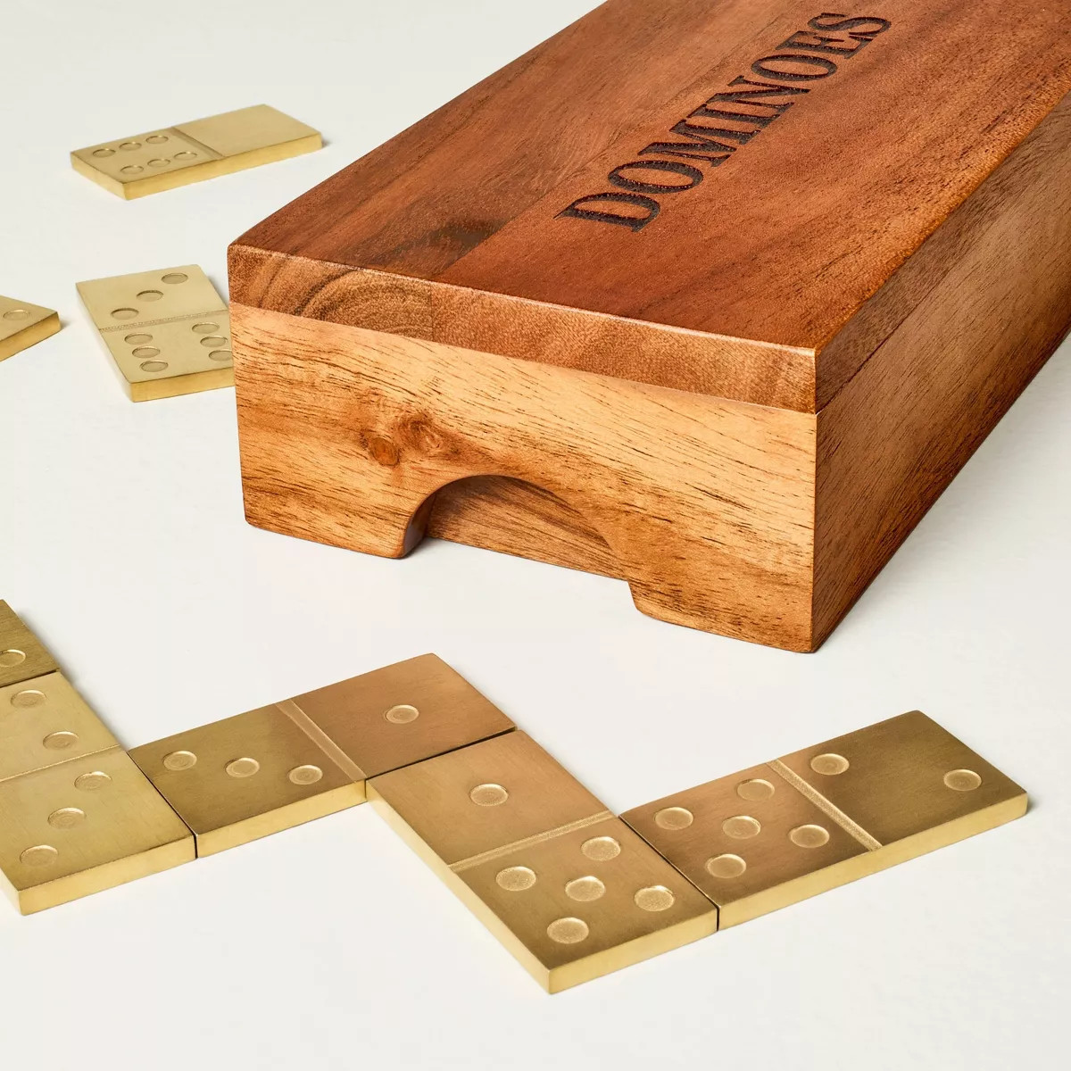 Wood and Brass Dominoes - Hearth & Hand™ with Magnolia | Target