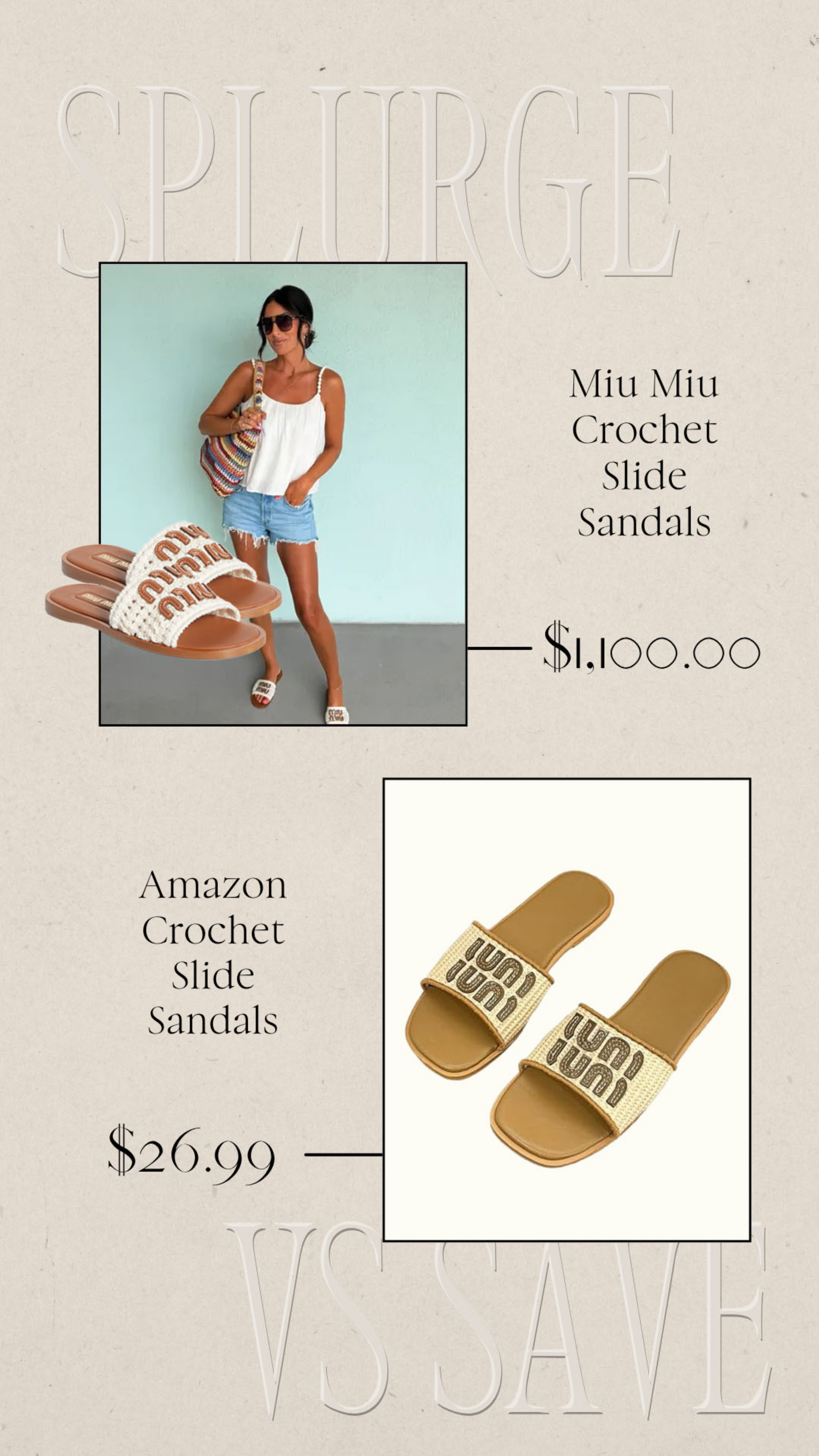 Miu Miu Sandals Look for Less | Slide Sandals | Crochet Slide Sandals 

 #LTKSeasonal #LTKSaleAlert