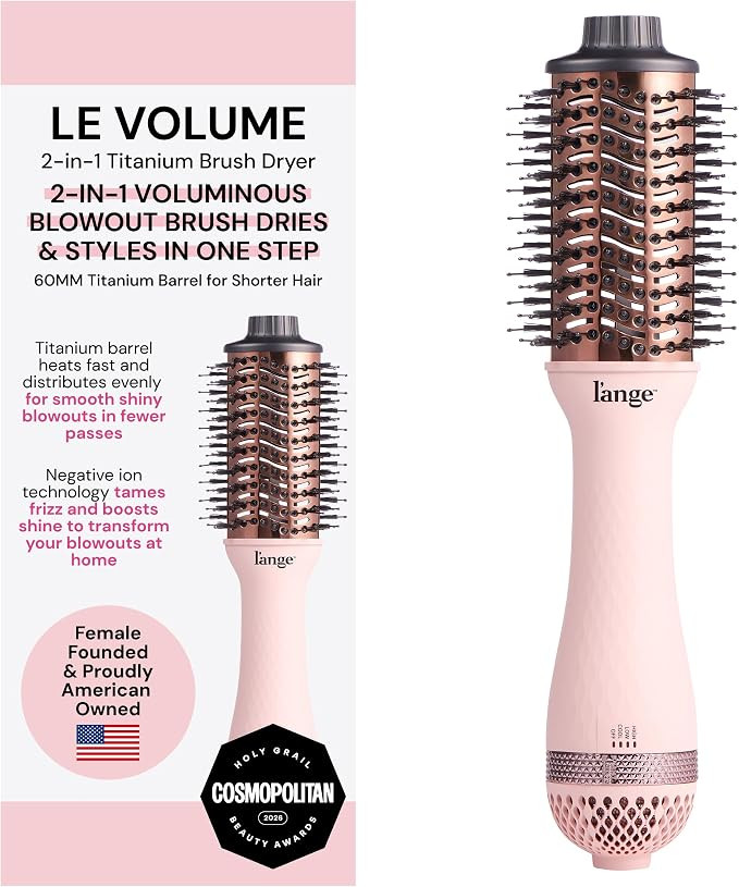 L'ANGE HAIR Le Volume 2-in-1 Titanium Blow Dryer Brush | Frizz Control Blowout Hair Dryer Brush f... | Amazon (US)