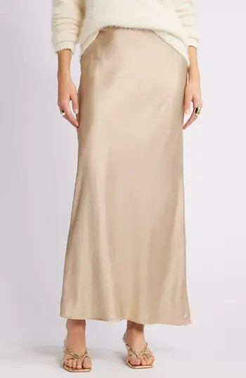 Open Edit Bias Cut Maxi Skirt | Nordstrom | Nordstrom