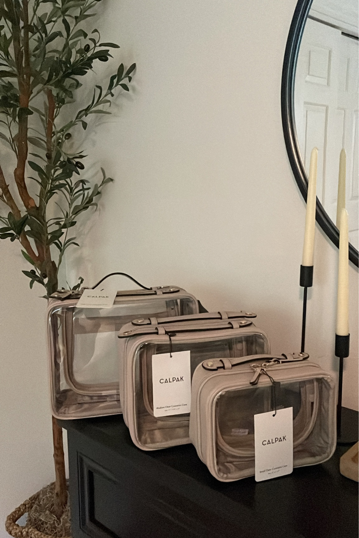 CALPAK trio: clear cosmetic cases back in stock. Mine are in the color Stone. 10% off rn

#LTKSale #LTKitbag #LTKtravel