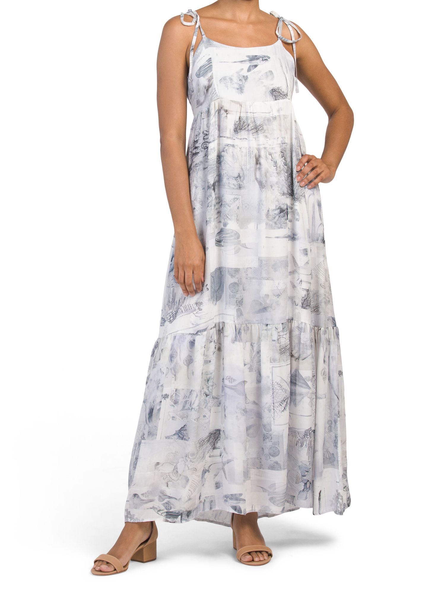 Made In Italy Floral Tiered Maxi Dress | TJ Maxx