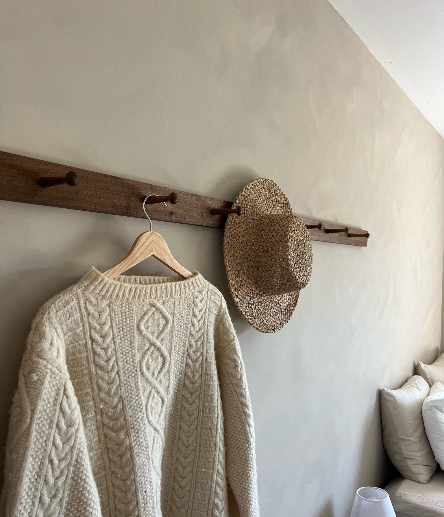 Linking the peg hooks you need to make this ☺️ from Amazon. Such a simple DIY! The board is 6ft and was $11 at Lowe’s! Get over wood if you want to stain it, cheap stuff if you’re gonna paint!