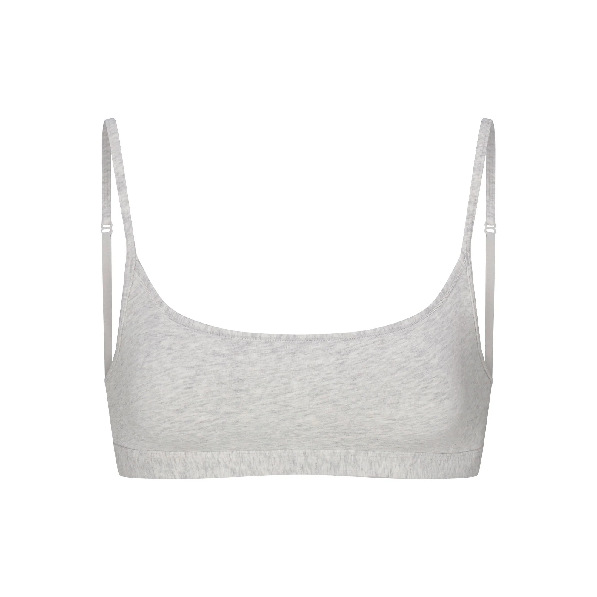 EVERYDAY COTTON SCOOP BRALETTE | LIGHT HEATHER GREY | SKIMS | SKIMS (US)