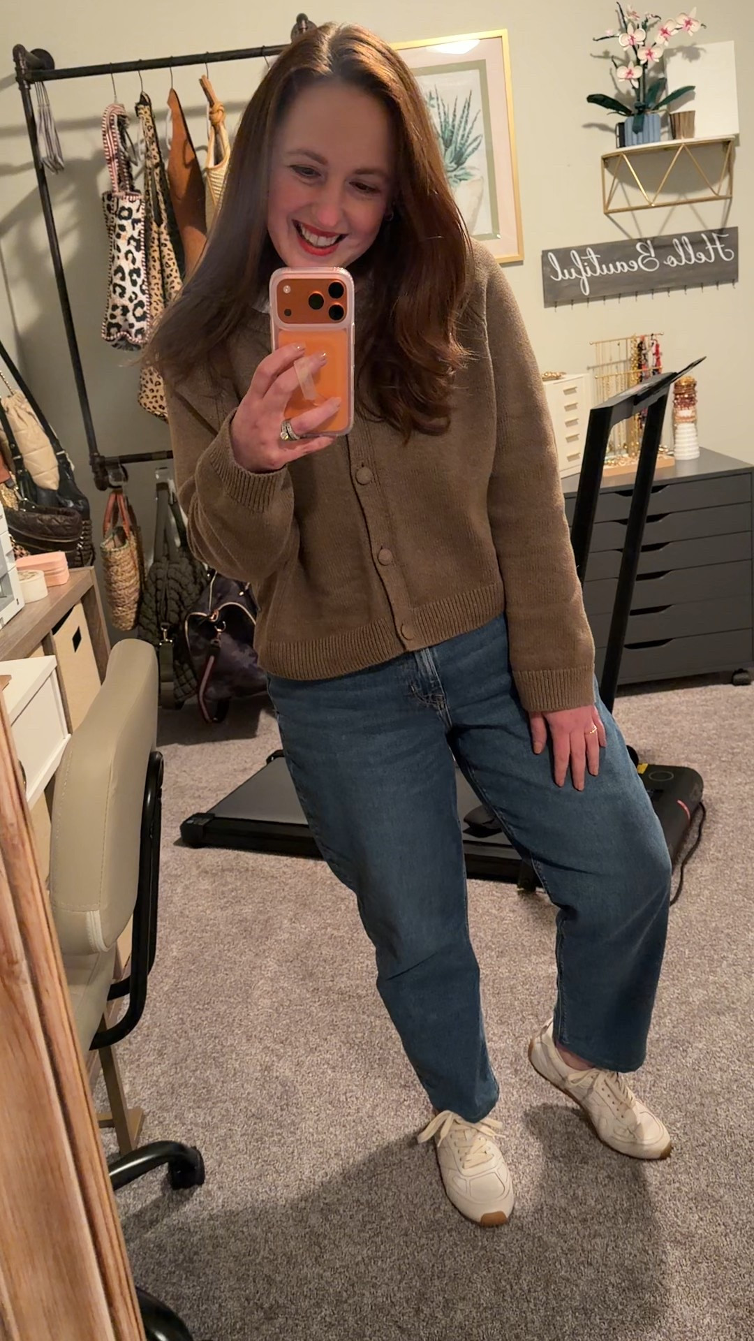 Happy Friday!  Here is today’s outfit featuring some mom jeans, cute neutral sneakers, a cropped sweater and the absolute best body suit!

This is such an easy outfit to recreate!

#LTKootd #LTKdayinmylife #LTKOver40