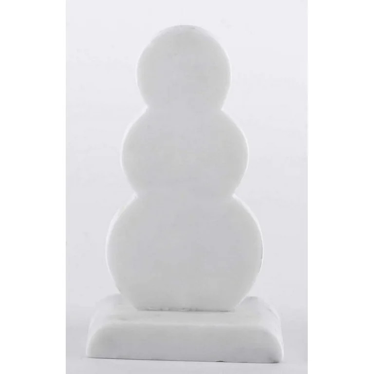 Small Marble Snowman Christmas Tabletop Decoration, White, 6.75", by Holiday Time - Walmart.com | Walmart (US)