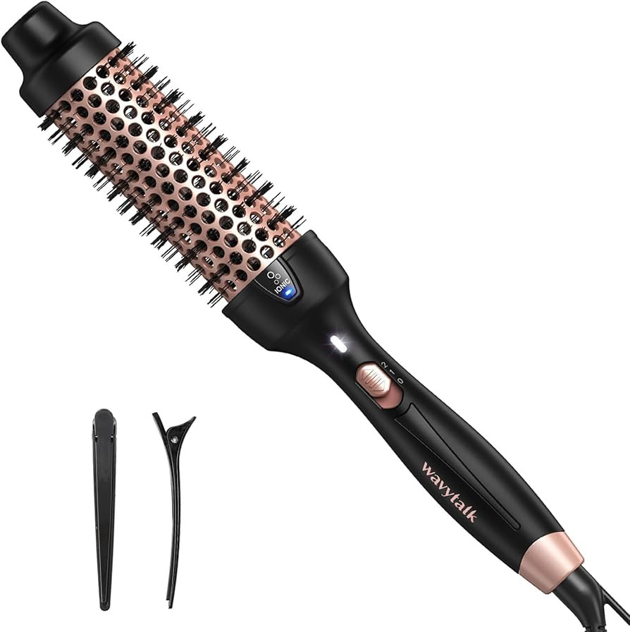 Wavytalk Thermal Brush for Blowout Look, 1 1/2 Inch Ionic Heated Round Brush Makes Hair Smoother,... | Amazon (US)