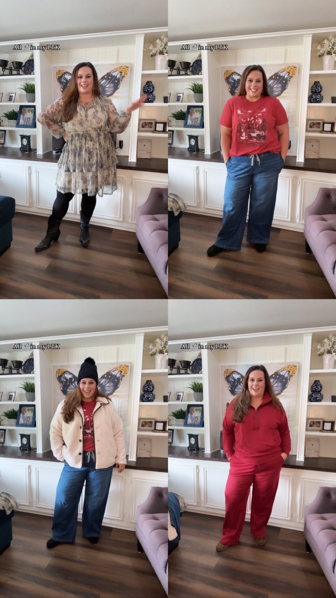 Cute and cozy seasonal looks from @maurices #mauricespartner wearing my usual size 2x or 20 in all! #thatstyledfeeling 