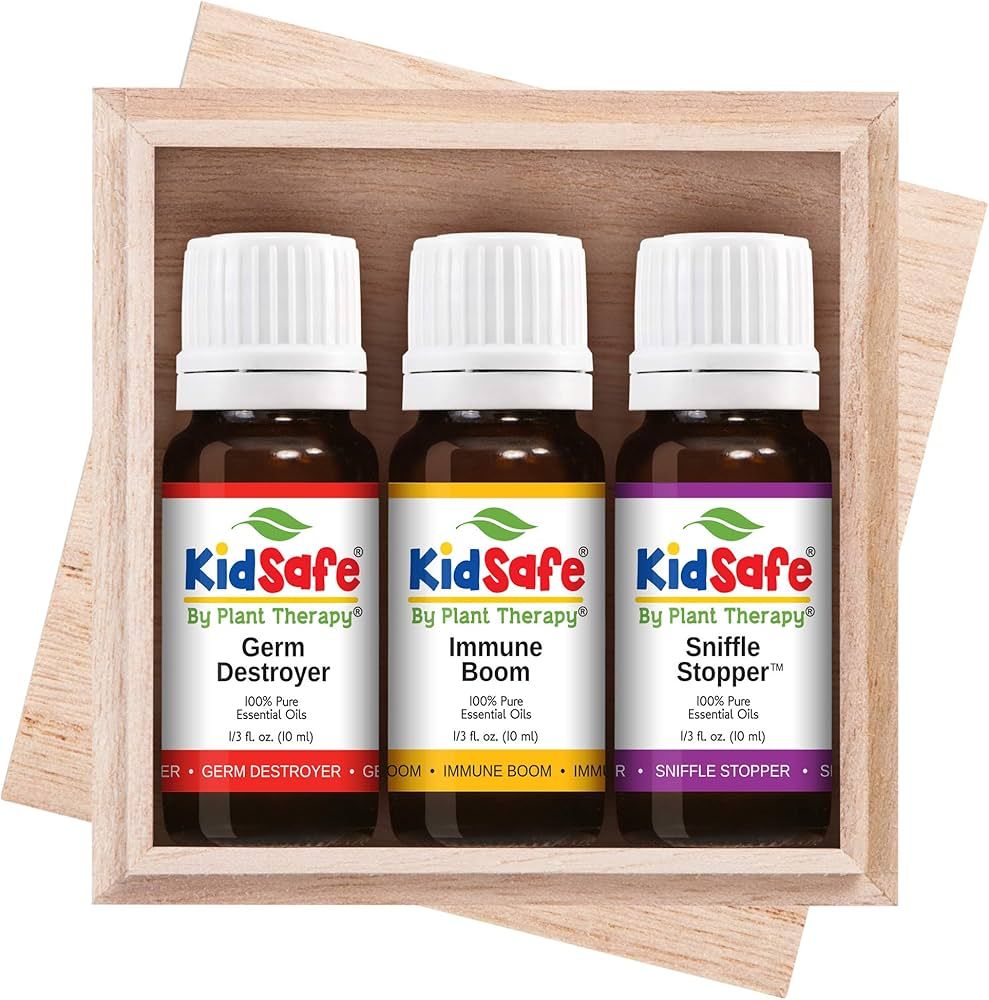 Plant Therapy KidSafe Feelin' Good Essential Oil Blend Set, Includes: Germ Destroyer, Immune Boom, Sniffle Stopper 100% Pure, Undiluted, Natural Aromatherapy 10 mL (1/3 oz) | Amazon (US)