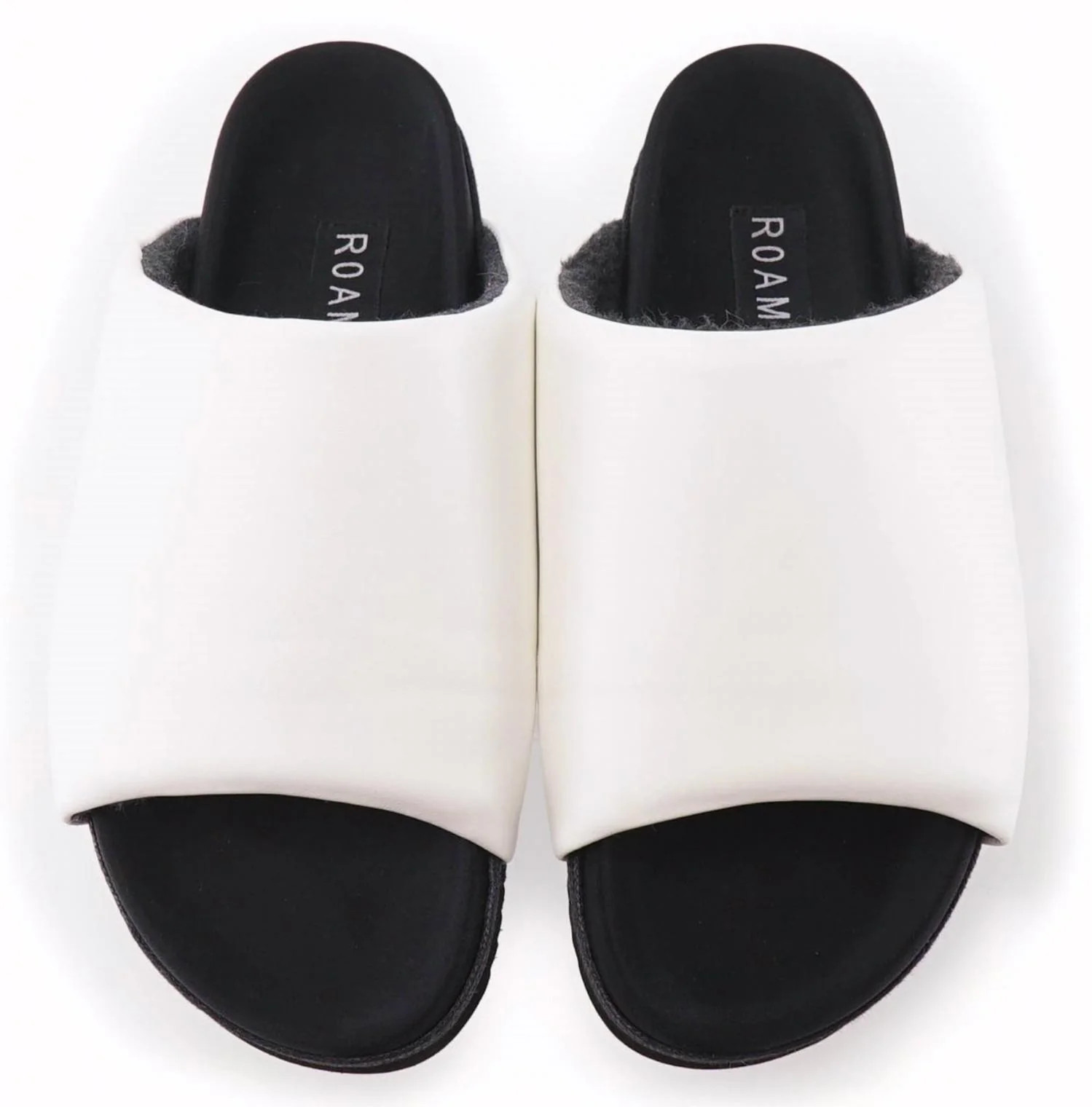 Leather Slider In White | Shop Simon