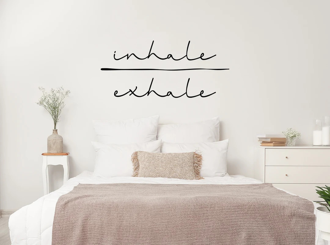 Inhale Exhale Wall Decal Sticker - Etsy | Etsy (US)
