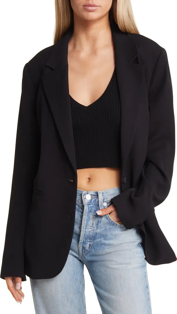 Oversize Curve Hem Blazer | Nordstrom