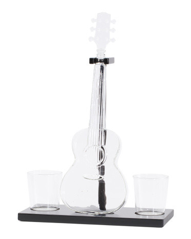 4pc Guitar Decanter And Whiskey Glasses Set | TJ Maxx