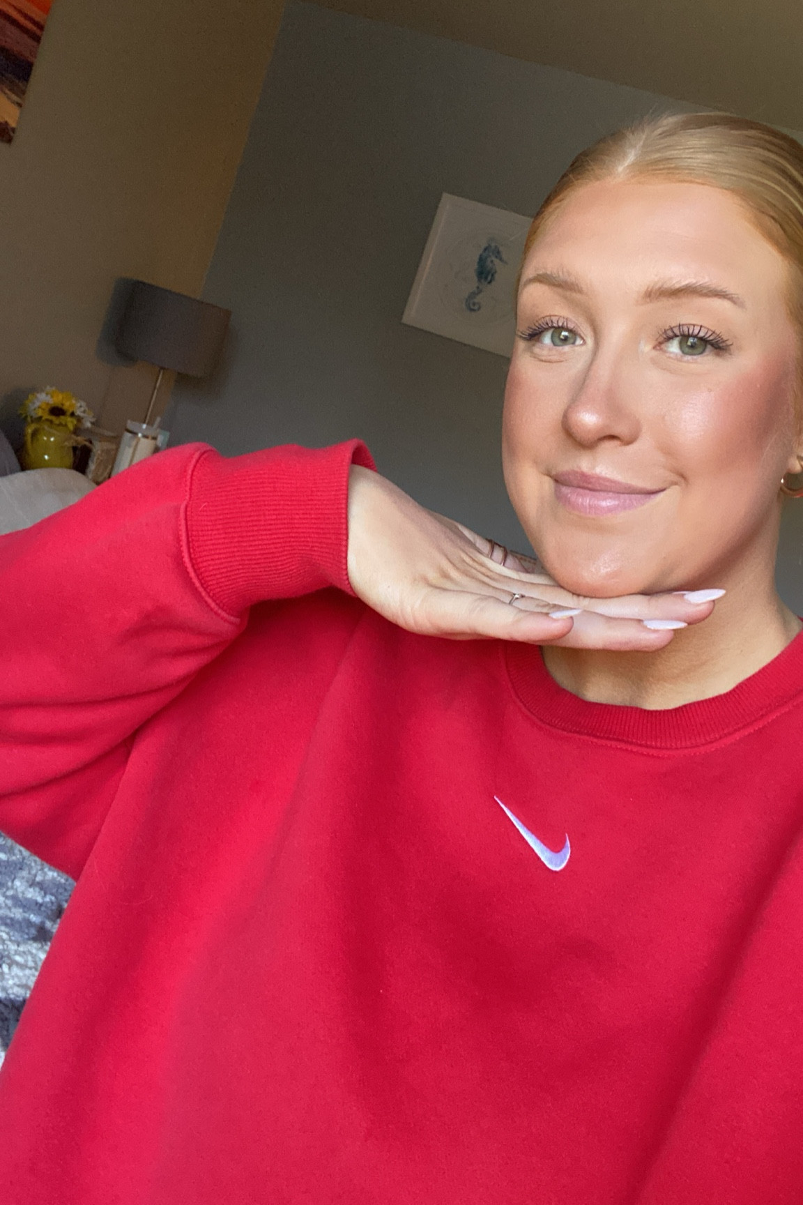 makeup faves: 

Estée Lauder Dbl wear - 3N1 (when tan)
Makeup Revolution eye bright concealer: light 
Maybelline fit loose me powder: fair light 
Benefit cosmetics they’re real mascara 
Nars Bronzer: Laguna 
Clinique Blush: sunset glow 
Bare Minerals Highlighter: Joy
L’oréal Brow Stylist Shape & Fill: Blonde
Maybelline brow fast sculpt: light blonde 

#LTKbeauty #LTKunder50