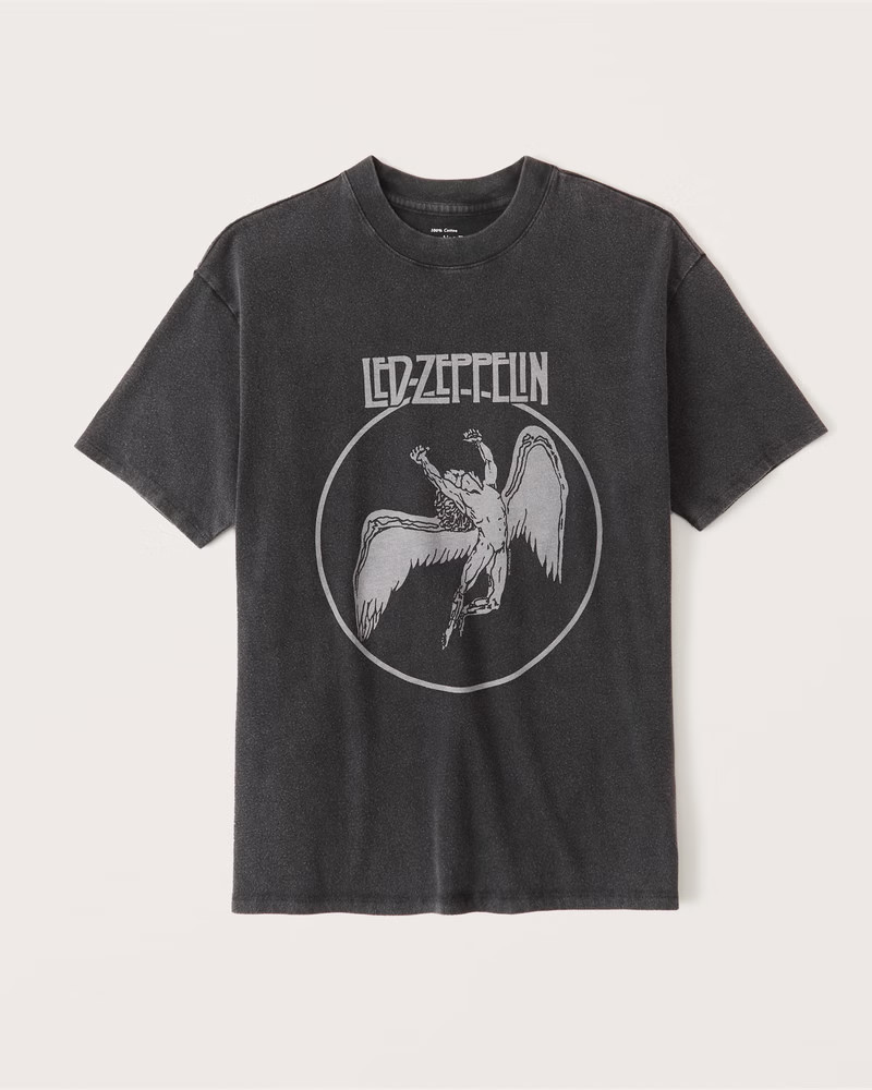 Oversized Boyfriend Led Zeppelin Band Tee | Abercrombie & Fitch (US)