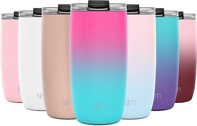 Simple Modern 16oz Voyager Travel Mug Tumbler w/Clear Flip Lid & Straw - Coffee Cup Vacuum Insula... | Amazon (US)