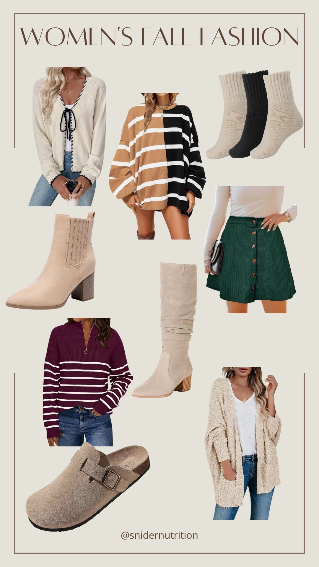 Women’s fall fashion favs 


Fall fashion, women’s sweater, oversized sweater, booties, boot socks, women’s tall boots, tan boots, cardigan, sweaters, tie front sweater, fall fashion, women’s skirt, button front skirt 

#LTKFindsUnder100 #LTKFindsUnder50 #LTKStyleTip