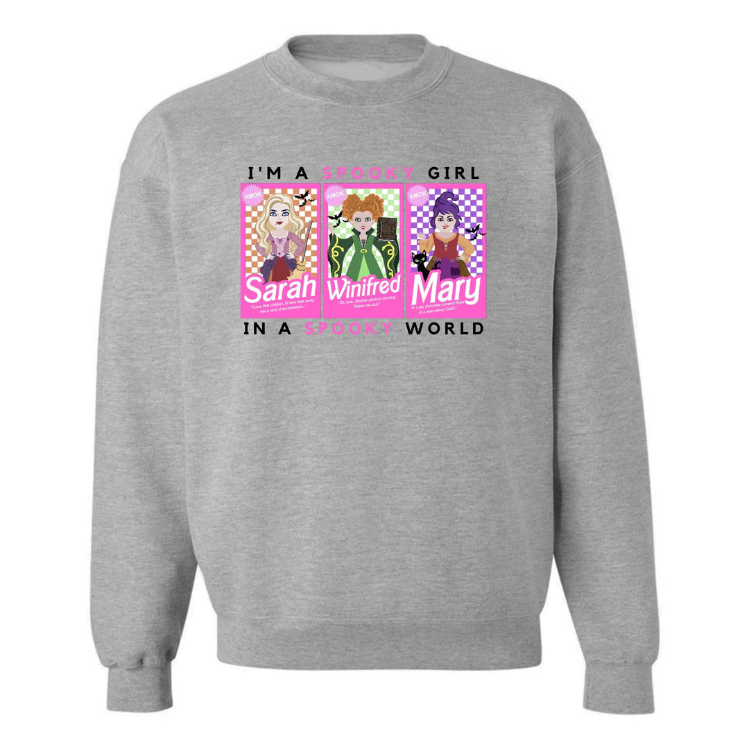 'I'm A Spooky Girl, In A Spooky World' Crewneck Sweatshirt | United Monograms