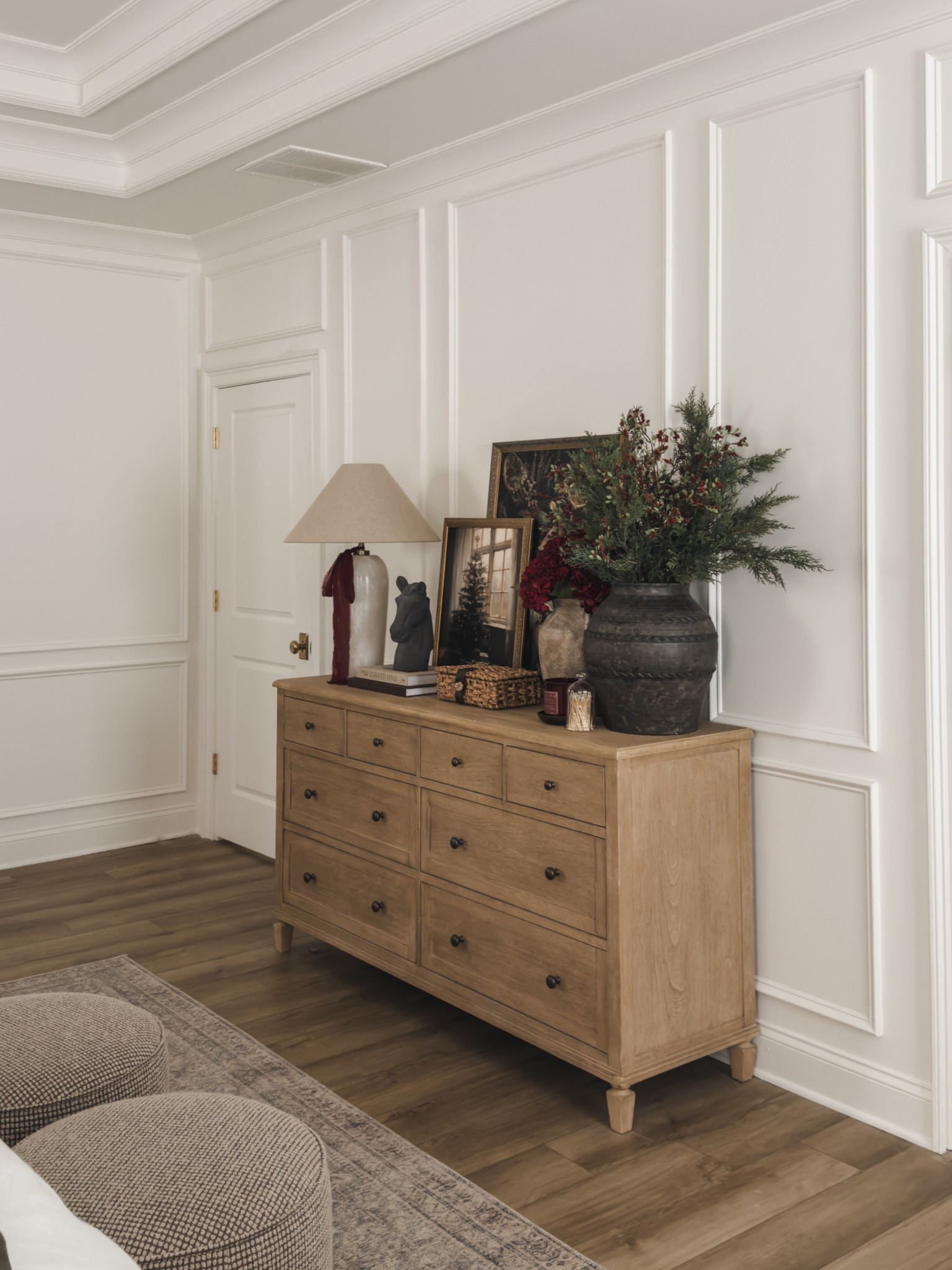 Collected style holiday dresser! One of my favorite furniture finds is this neutral wood tone dresser that has upheld multiple styles over the years.

Home finds, neutral home inspo, collected style, dresser style, neutral holiday inspo, neutral wood tones, primary bedroom inspo, vase favorites, table lamp, neutral area rug, vintage style area rug, ottoman favorites, collected holiday style, burgundy edit, Pottery Barn style, Etsy, Wayfair, Galey Alix, found it on Amazon, wainscoting, Four Hands, Livabliss, shop the look!

#LTKHoliday #LTKSeasonal #LTKHome