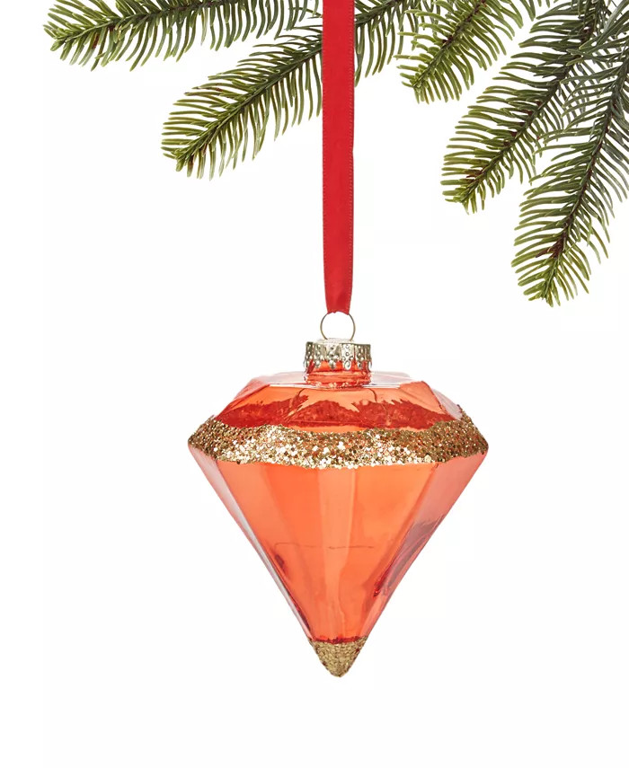 Electric Gems Glittered Orange Ornament, Created for Macy's | Macy's