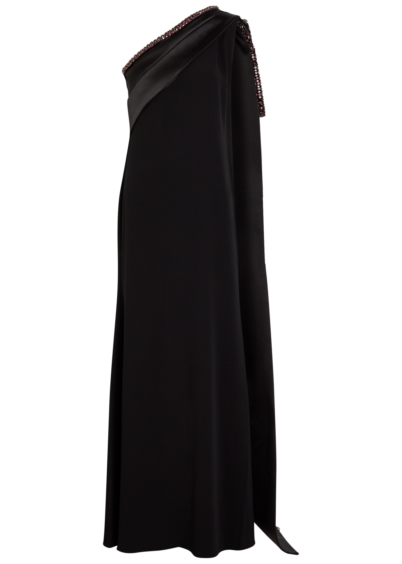 Bow crystal-embellished satin and crepe gown | Harvey Nichols