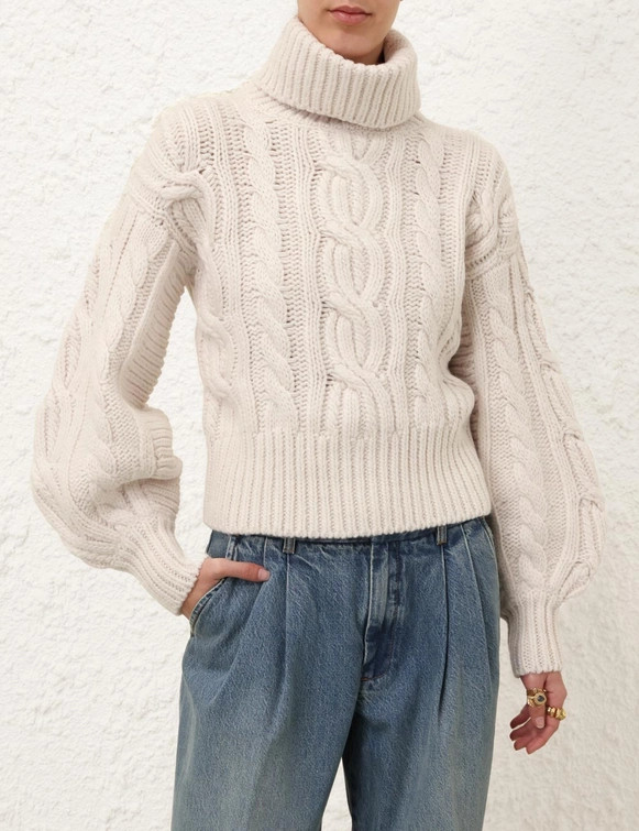 Illustration Cable Sweater | ZIMMERMANN (UK)