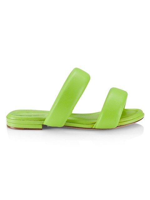 Lilla Padded Leather Slides | Saks Fifth Avenue