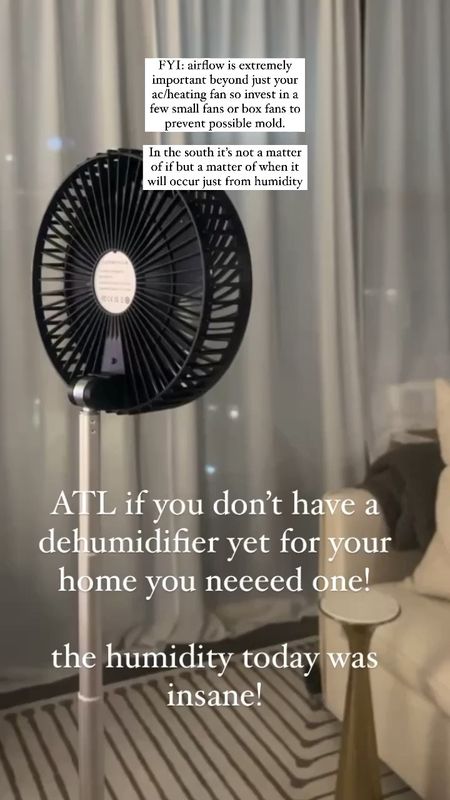 Healthy living means a healthy environment and if you don’t have safe humidity levels (between 30-50%) you risk the chance of mold growing in your home. Be safe and protect your health but doing these three things:
1. Cleaning with Hepa vacuum and cleaning often
2. Dehumidifier when humidity is out of range.
3. Use fans in various areas of the home to create airflow and to avoid “moisture pockets.” Airflow helps with this!

#LTKVideo #LTKhome