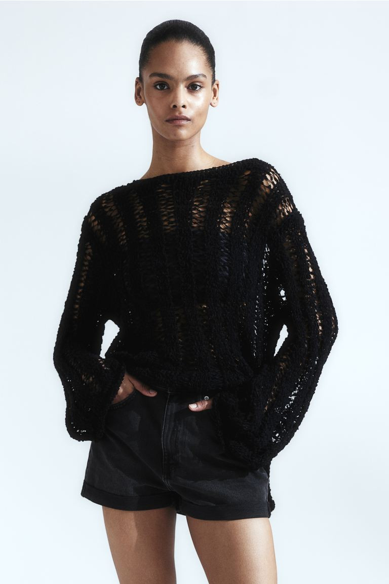 High Waist Denim Shorts - High waist - Short - Black - Ladies | H&M US | H&M (US + CA)