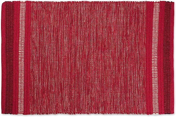 DII VARIEGATED RECYCLED YARN 2x3 FT Rug, Red Varigated | Amazon (US)