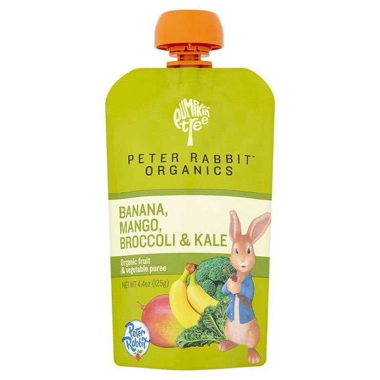 Peter Rabbit Organics Banana Mango Broccoli & Kale Baby Food Pouch - 4.4oz | Target