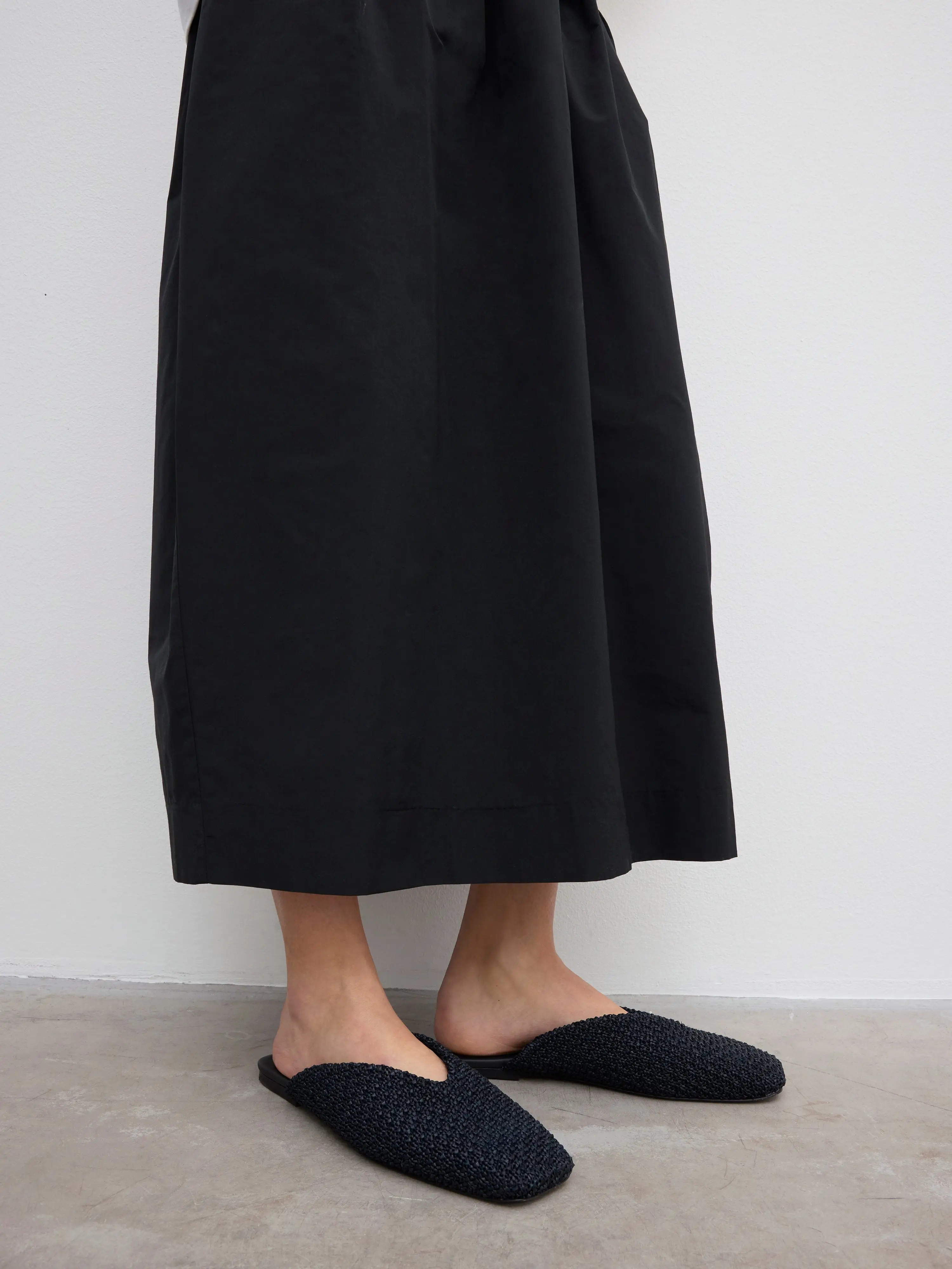 Square Toe Slip Ins - Black | House of Dagmar