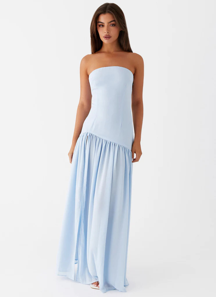 Eden Strapless Maxi Dress - Blue | Peppermayo (Global)