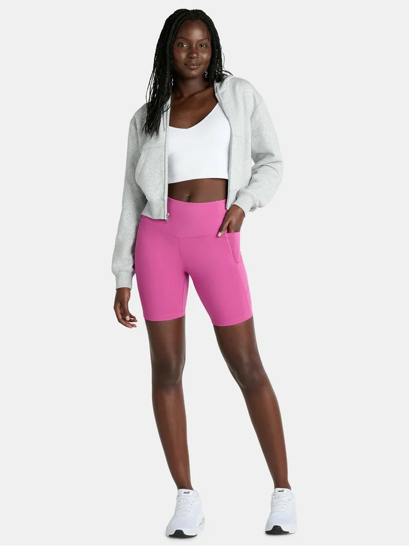 Athletic Works Women's and Women's Plus High Rise Bike Shorts, Size XS-4X | Walmart (US)