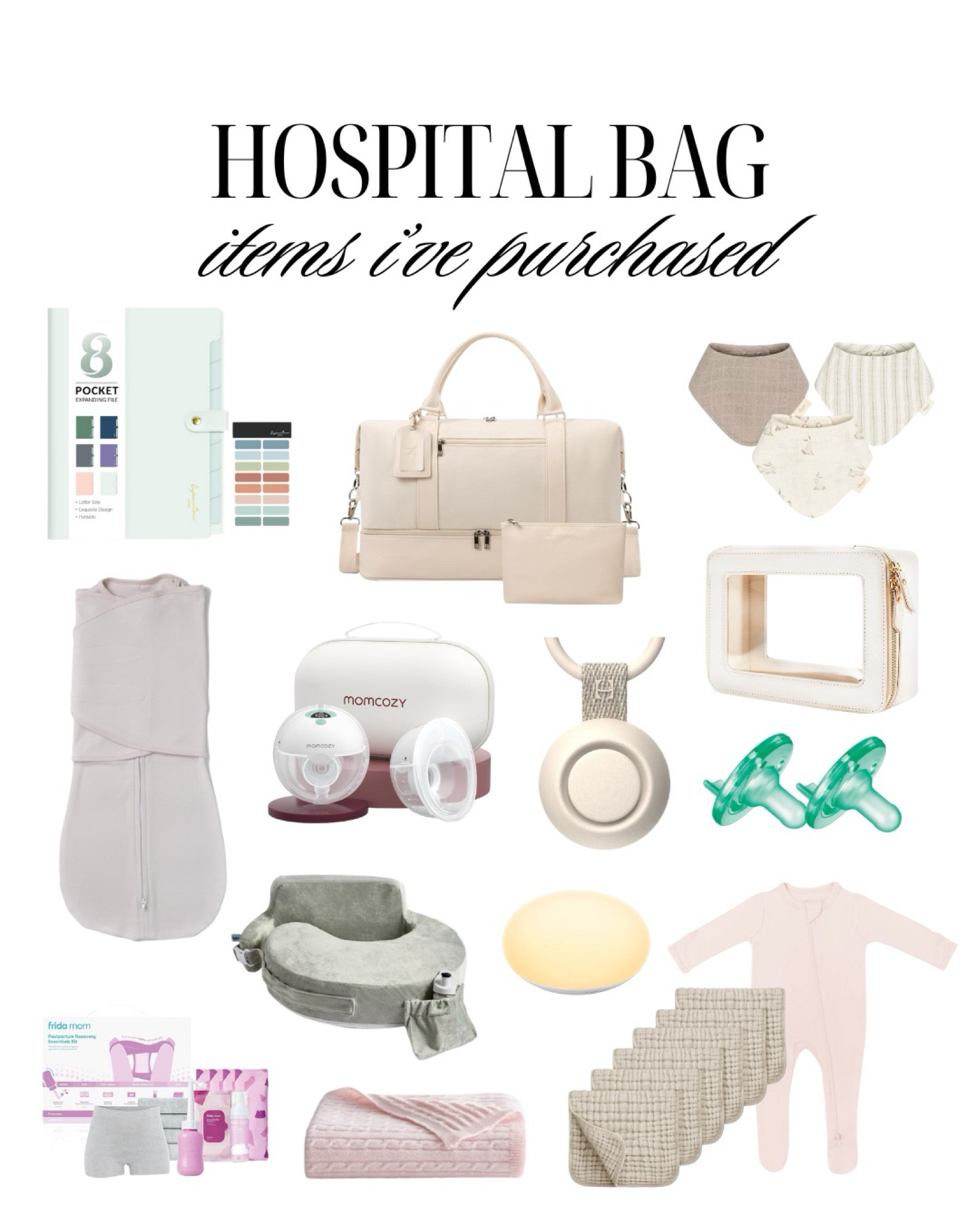 What's in my hospital bag 🤍 

 #LTKBaby #LTKBump #LTKFamily