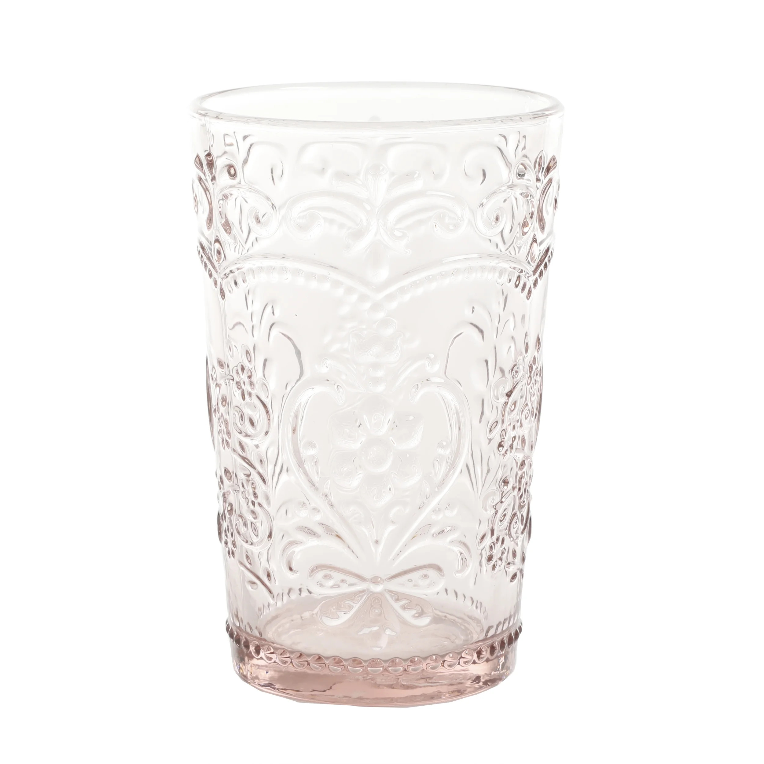 The Pioneer Woman Amelia 15.22-Ounce Rose Glass Tumblers, Set of 4 | Walmart (US)