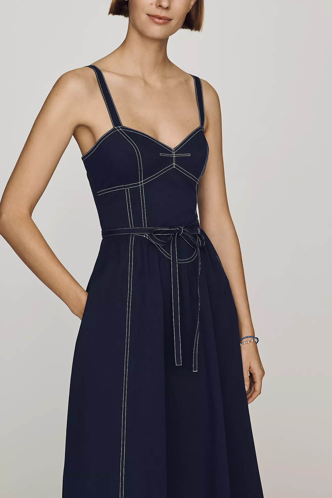 Mare Mare Cotton Seamed Midi Dress | Anthropologie (US)