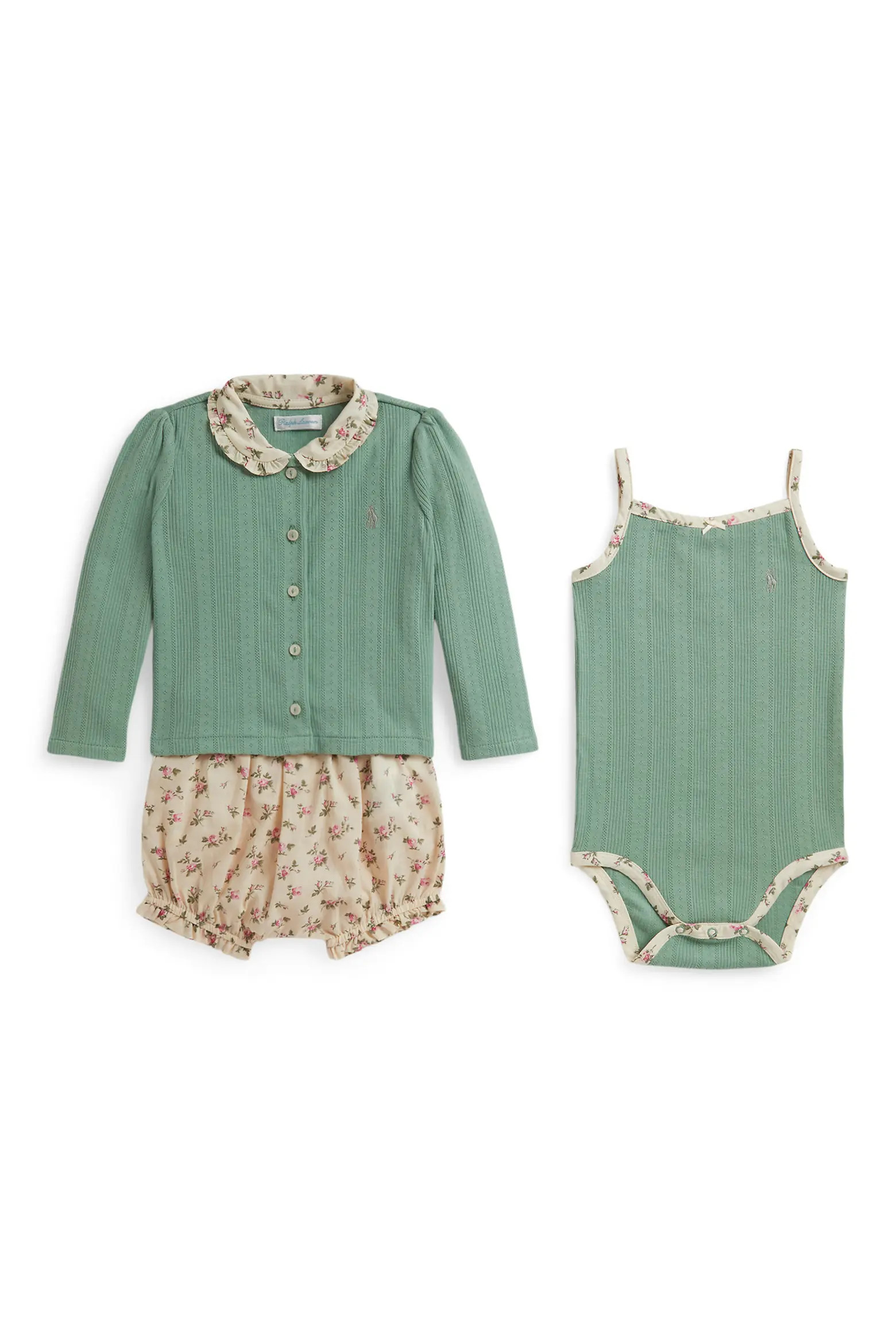 Pointelle Trim Three-Piece Shorts Set (Women) | Nordstrom | Nordstrom