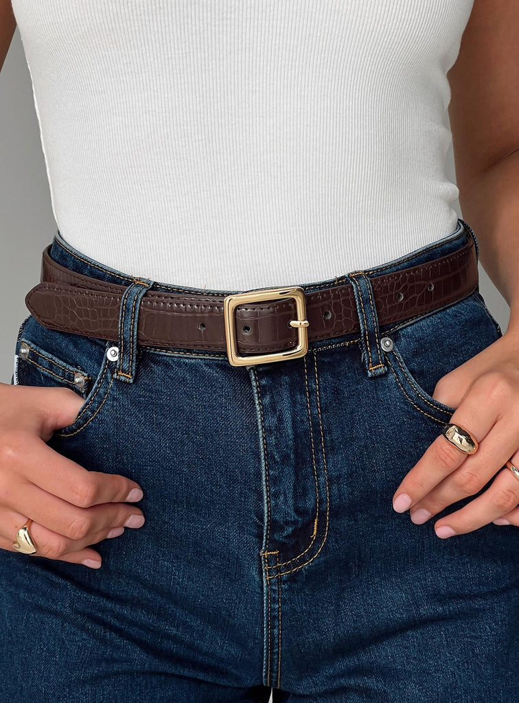 Dorien Belt Brown | Princess Polly AU