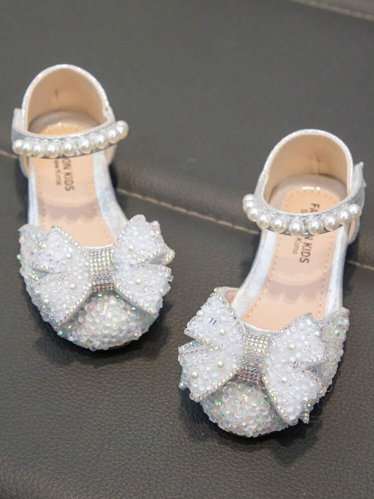 Girls' Rhinestone Decor Flat Shoes,  | SHEIN