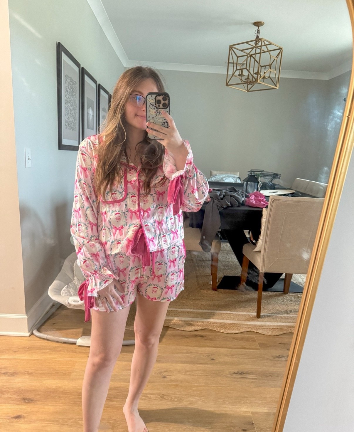 Pink Santa preppy bow pajama set! These are so so soft!! If you want an oversized fit I might would size up. I’m wearing a size small. 

Christmas pajamas, preppy Christmas, pink Santa, bow pajamas, Christmas pj set, gifts for her, gift guide, gifts for teen girls, gifts for friends, 2025 gift guide, amazon finds, amazon Christmas, Amazon pajamas, loungewear, lounge set, Amazon lounge, Amazon gifts, Amazon girly 

#LTKSeasonal #LTKHoliday #LTKFindsUnder50