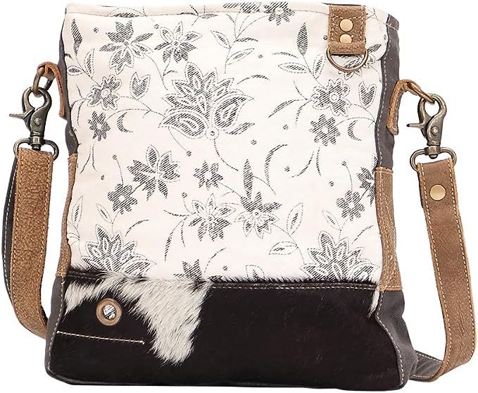 Myra Bag Albino Upcycled Canvas & Cowhide Shoulder Bag S-1496 | Amazon (US)