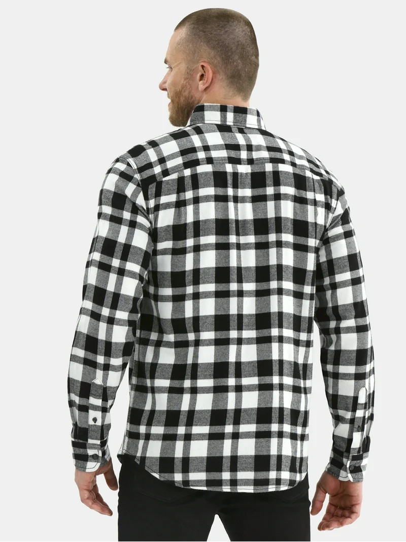 George Men's and Big Men's Double Pocket Flannel Shirt, Sizes XS-3XLT | Walmart (US)