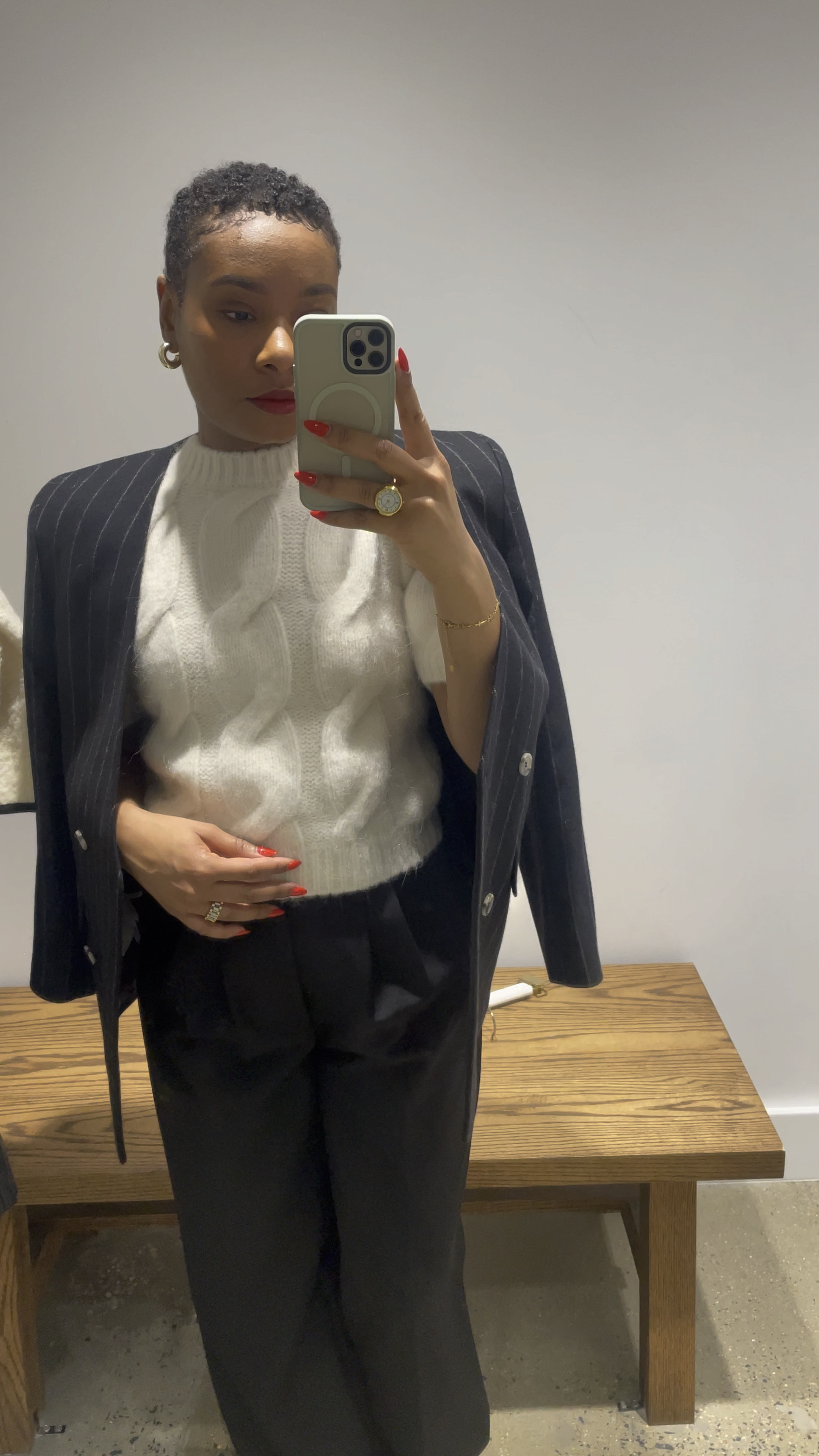 This chunky sweater is adorable! I probably wouldn’t suggest pairing it with this blazer because of the shoulder pads but both pieces are great worn separately! 

Sweater: wearing a small 
Blazer: wearing a small 
Trousers: wearing a size 36

#LTKSeasonal #LTKVideo #LTKU