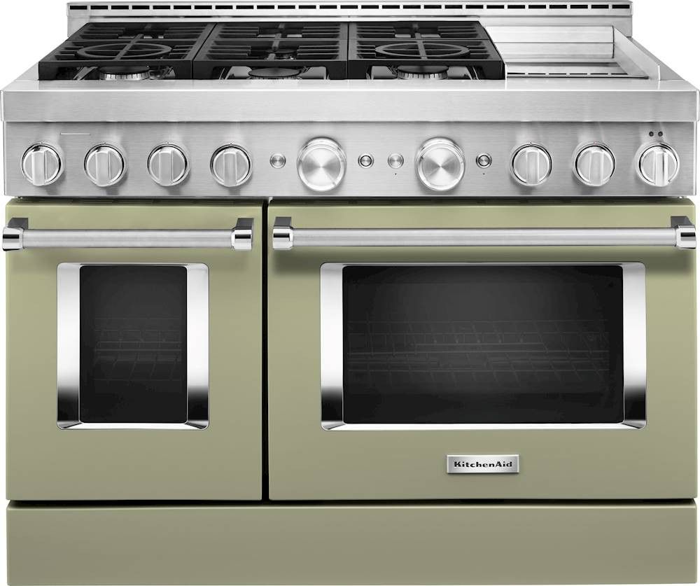 KitchenAid 6.3 Cu. Ft. Freestanding Double Oven Gas True Convection Range with Self-Cleaning Avoc... | Best Buy U.S.