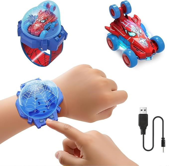 Spider Toy for Boys, Remote Control Watch Toy for Kids, Mini RC Car with LED Light and Wrist Stra... | Amazon (US)