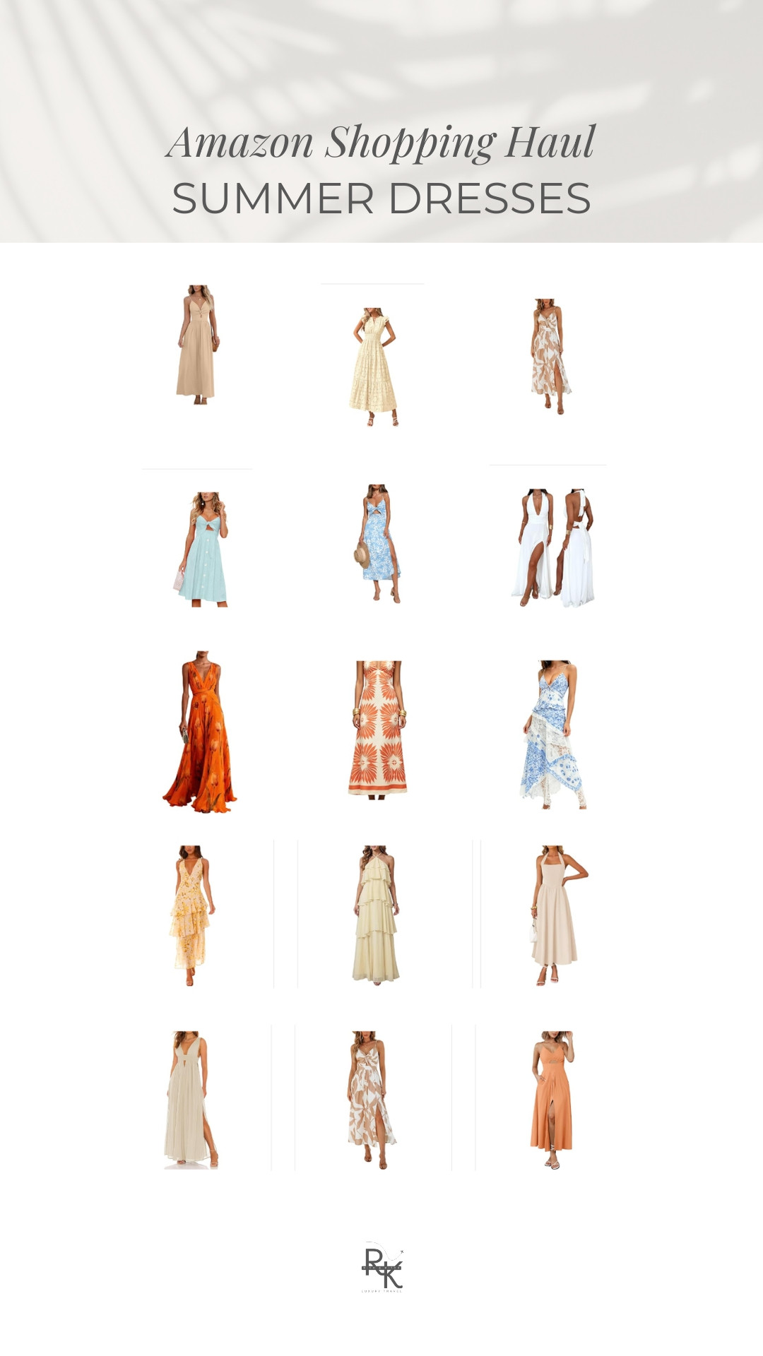Amazon summer dresses I’d pack for Cabo, a European summer, honeymoon or tropical vacation. Easy resort wear for beach dinners, wedding weekends & warm-weather getaways—from the Maldives to French Polynesia. Everything linked is from Amazon! Amazon summer dresses, Amazon fashion, Amazon dresses, summer dresses, vacation dresses, vacation outfits, resort wear, resort dresses, beach vacation outfits, beach dresses, tropical vacation outfits, honeymoon outfits, honeymoon dresses, wedding guest dresses, destination wedding guest dress, Cabo outfits, Cabo vacation outfits, Mexico vacation outfits, European summer outfits, Europe vacation outfits, Italy outfits, Greece outfits, Mediterranean vacation outfits, Maldives outfits, Maldives honeymoon, French Polynesia outfits, Bora Bora outfits, Tahiti outfits, luxury vacation outfits, summer vacation style, beach dinner outfit, resort dinner outfit, maxi dresses, midi dresses, floral dresses, neutral dresses, white summer dresses, affordable resort wear, Amazon vacation finds, Amazon resort wear 

 #LTKTravel #LTKWedding