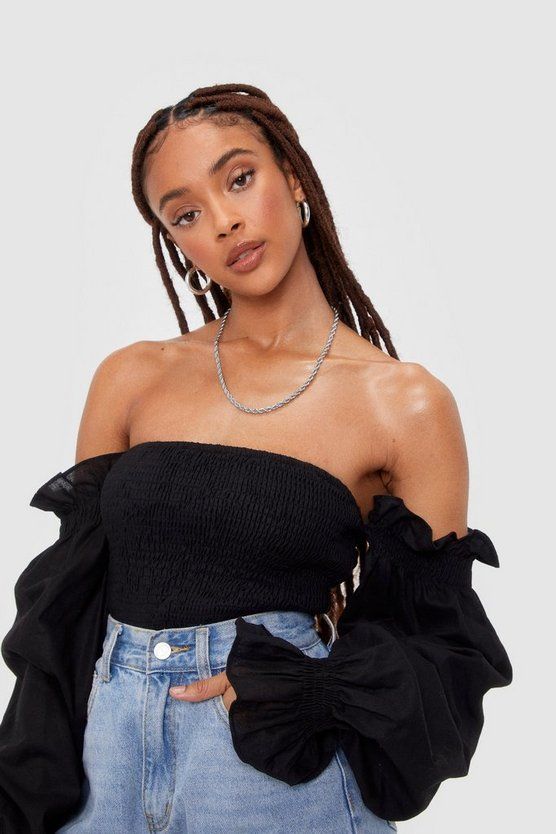 Just for the Frill of It Shirred Cropped Blouse | NastyGal (US & CA)