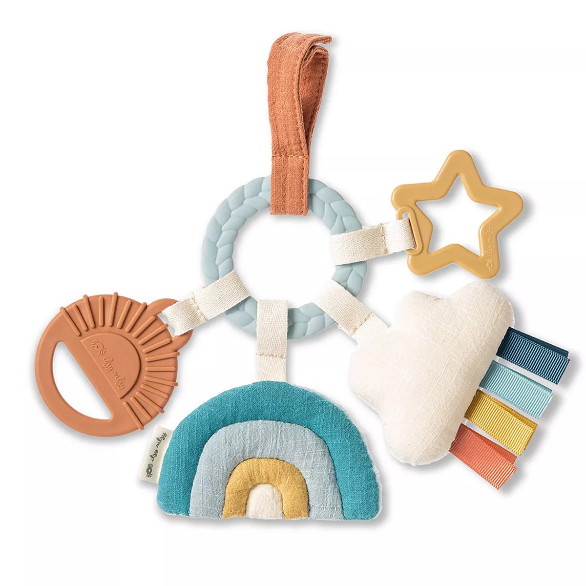 Itzy Ritzy Bitzy Busy Ring Teething Activity Toy - Cloud - 4pc | Target